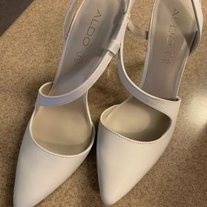 Aldo white heels